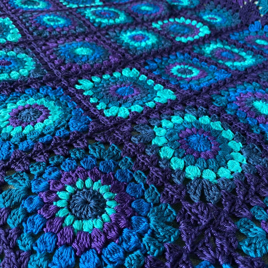 Close-up of Permutations Blanket by Annie Perkins