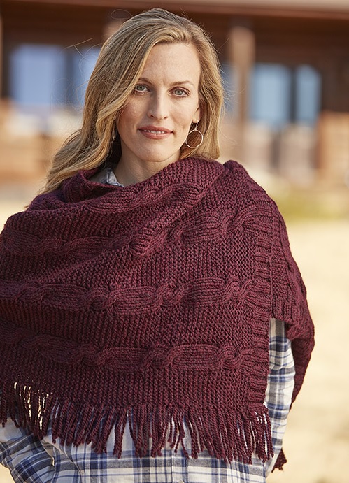 Tonquin Wrap knitting pattern by Karen Bourquin