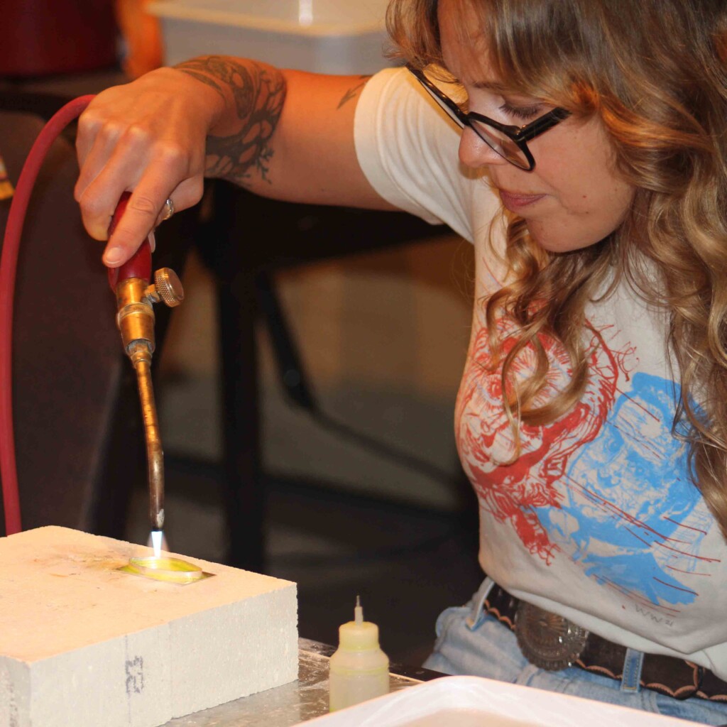 Learning torching at Bead Fest 2022