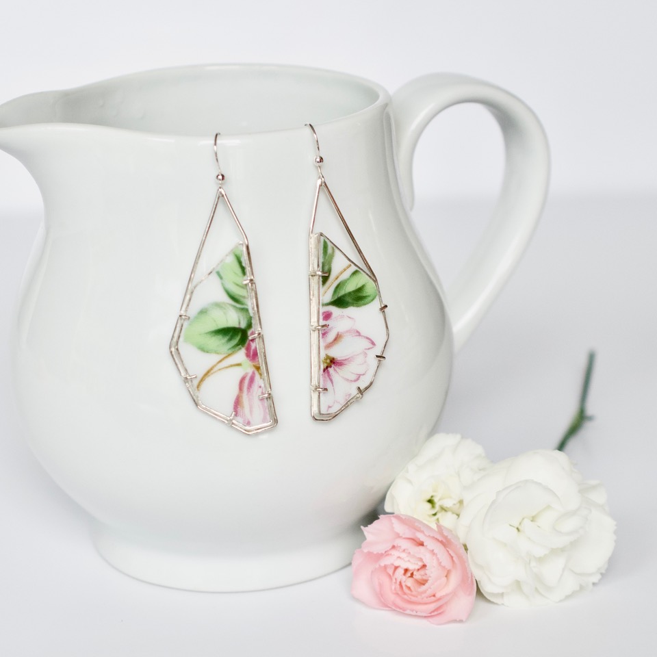 Katelyn Johnson Pink Floral Earrings