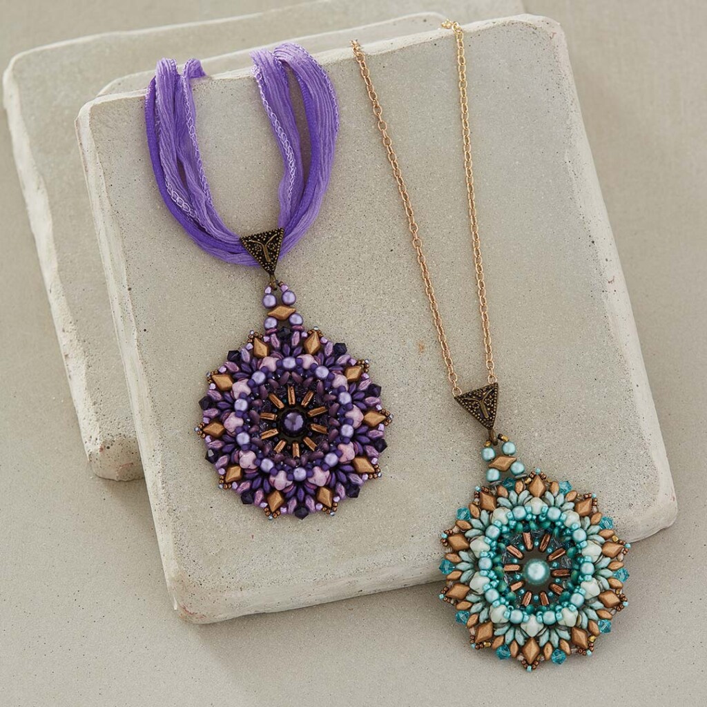 Serendipity Pendant beading pattern by Becky Mitchell