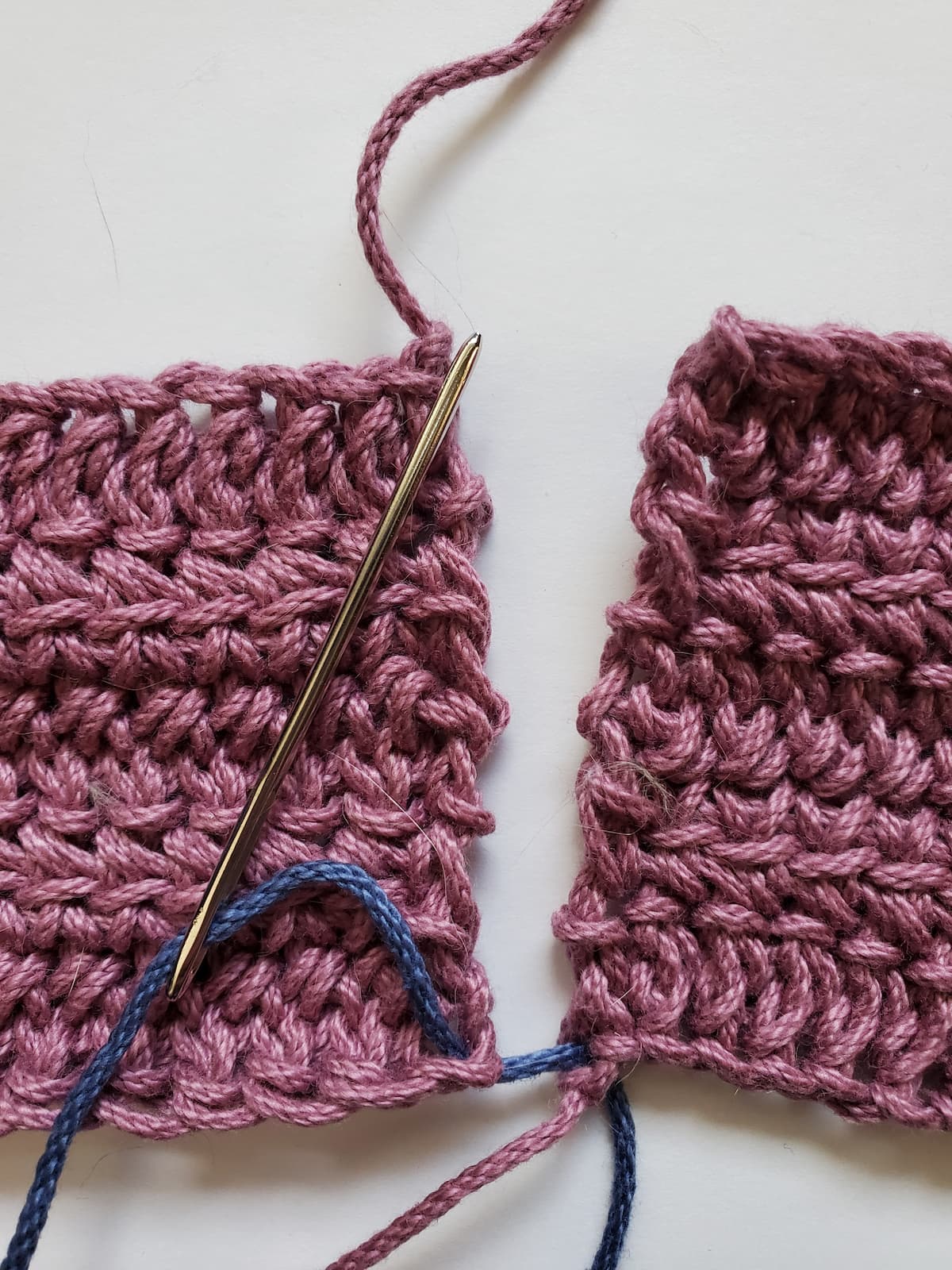 Crochet Mattress Stitch - Step 1