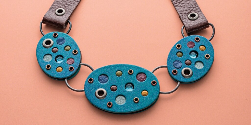 Leather and Metal Graffiti Necklace jewelry project by Melissa Cable