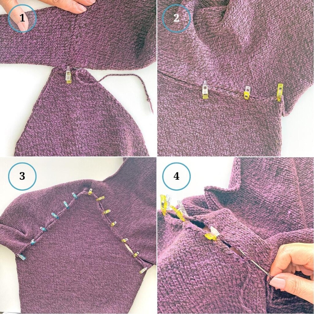 Setting in a sleeve, step by step