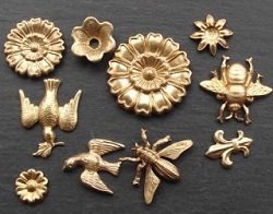 Brass jewelry components and stampings from Nunn Design