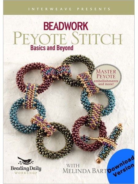 Melinda Barta teaches everything you need to know about peyote stitch in her Basics and Beyond Video.