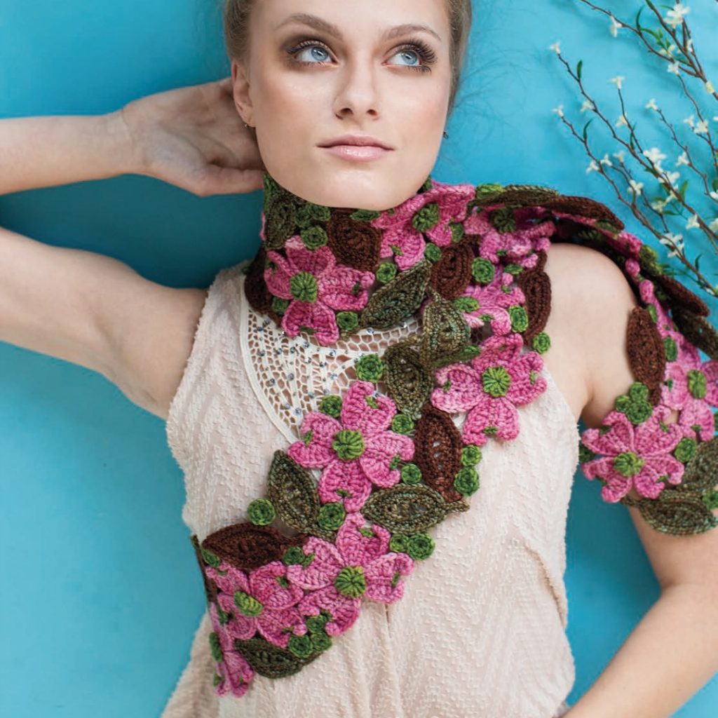 flower motif scarf patterns