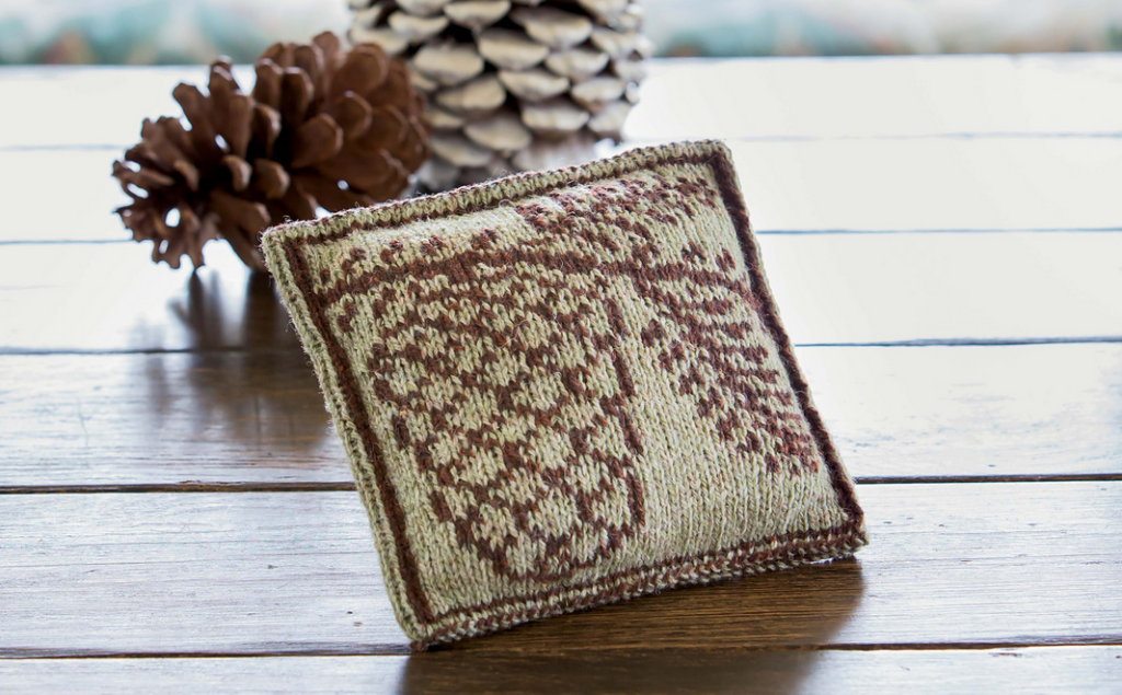 Fir Cone Sachet double knitting pattern