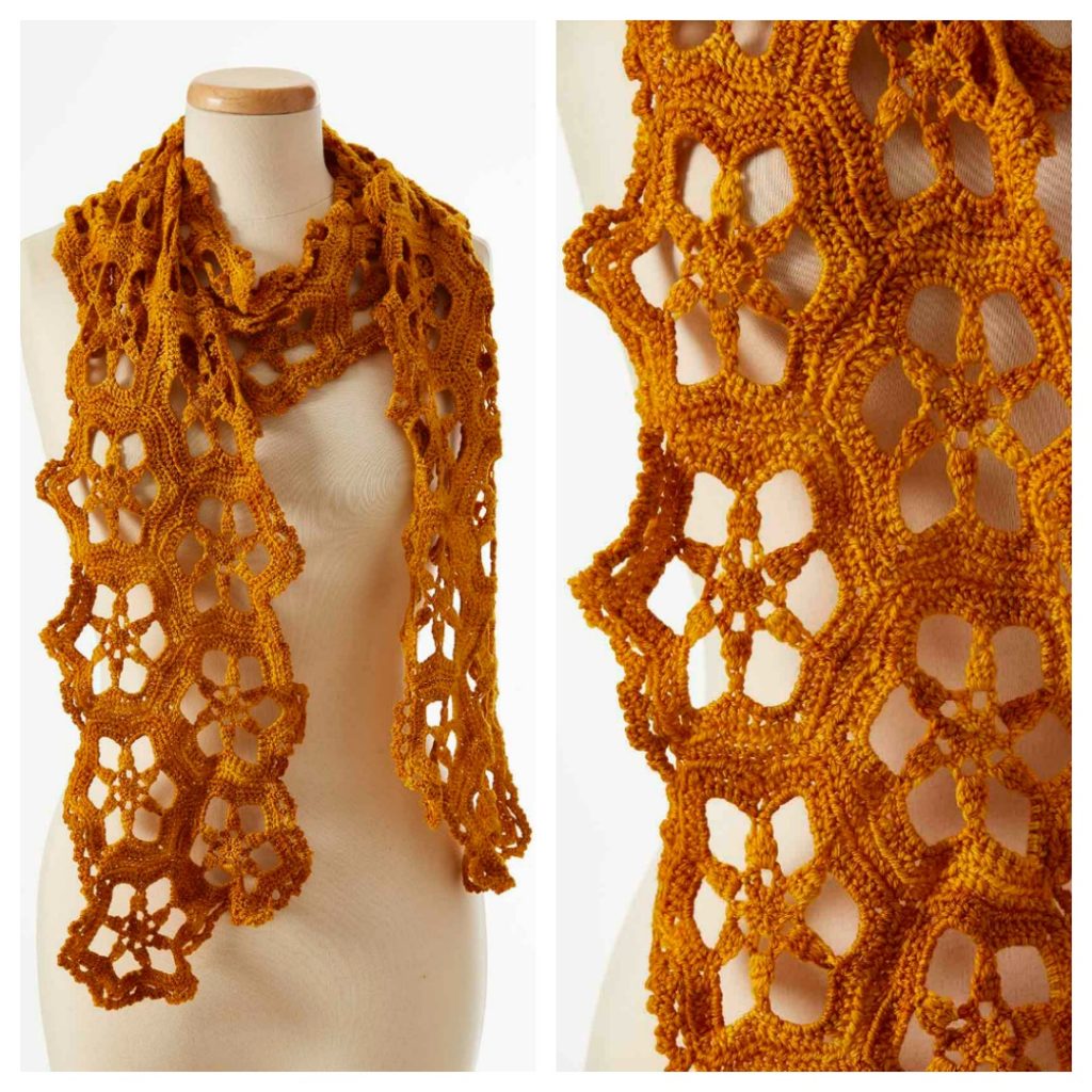 flower motif scarf patterns