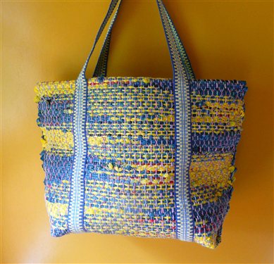 Handwoven tote bag - Interweave