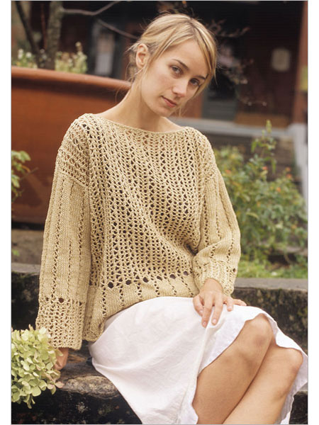 Gypsy Mesh Pullover Knitting Pattern Download | Interweave+