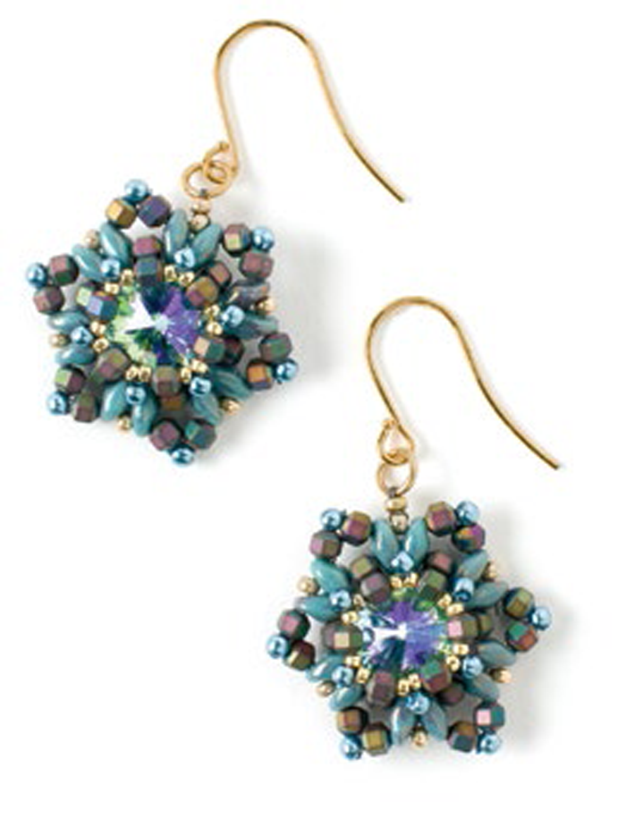 holiday beaded earrings